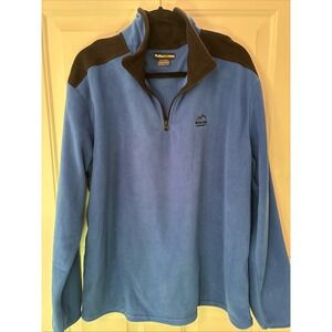 Atlas For Men Winter Sport 1/4 Zip Pull Over Size XL Blue And Black